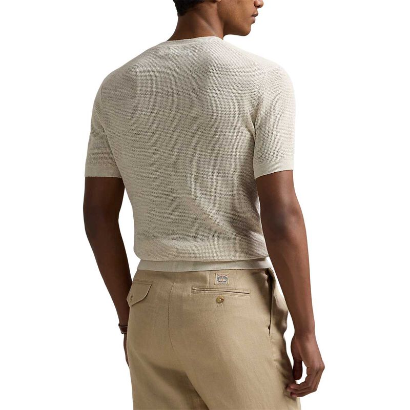 Polo Ralph Lauren Textured Linen Short-Sleeve Sweater image number 1